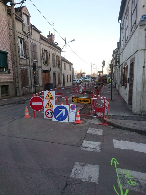 Ineo Balissage de chantier ene centre ville de Sens-800